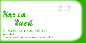 maria muck business card